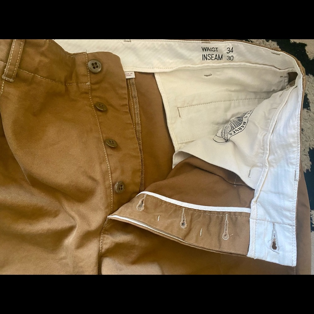 34x30 pleated WW1 military officer's style chino